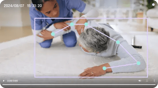 nurse helping older woman after falling